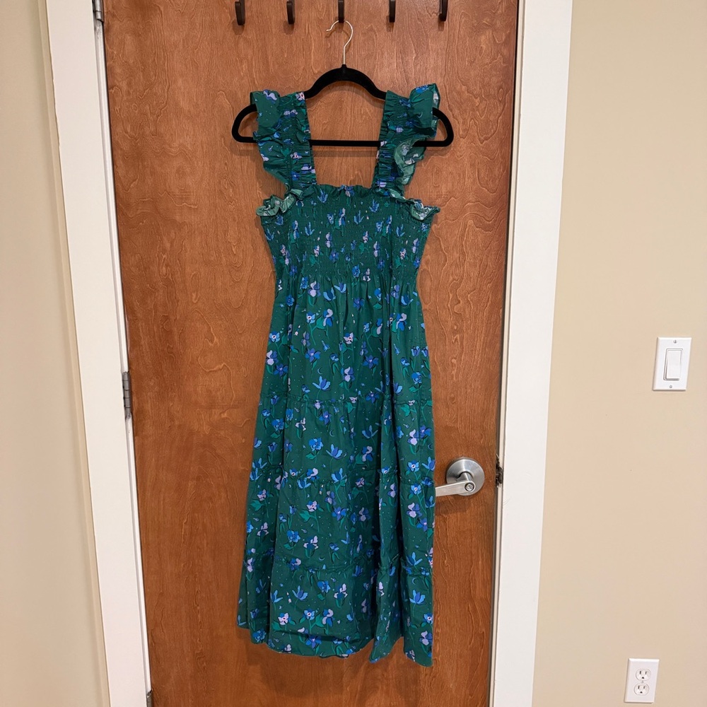 Hill House Green and Blue Floral Nap Dress